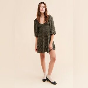 Saltwater LUXE Gingham Smocked Mini Dress